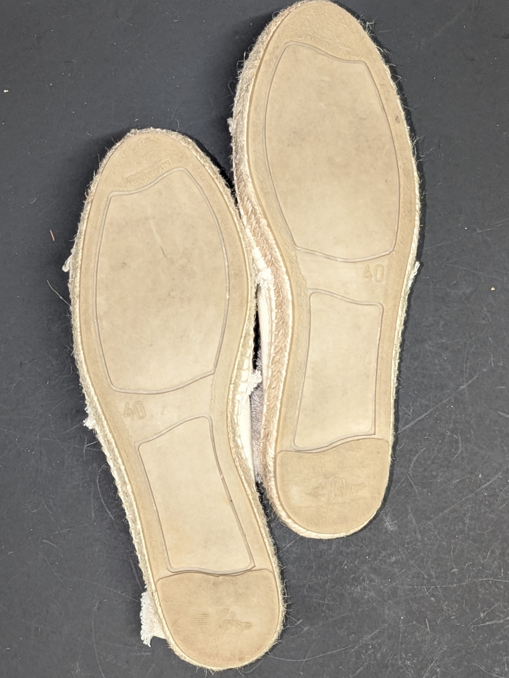 Castaner Kampala Canvas Espadrille Flats Ivory Beige Size 40/9 Women's LIKE NEW - Picture 5 of 5